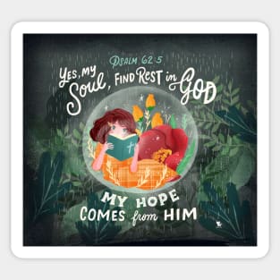 Find Rest and Hope in God: Introvert Bubble Plant Lady Sticker